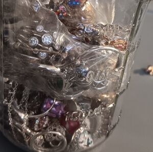 All Sterling Silver Marked 925 Rings Brac Necklaces. Nice And Wearable.